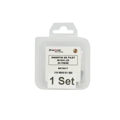 Insertie spiralata pentru reparat filete M10x1.25mm 25 piese Breckner Germany - imagine 4