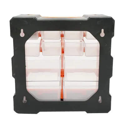 Cutie depozitare portocalie din plastic modulara, 12 sertare 267x262x157mm Breckner Germany - imagine 2