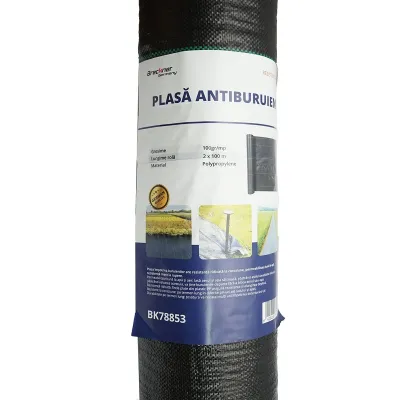 Plasa mulcire antiburuieni 2x100m, 100gr/m2, permeabila, neagra Breckner Germany - imagine 3