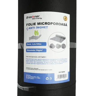 Folie microporoasa anti inghet 50 gr/mp, 3.2x100m Breckner Germany - imagine 3