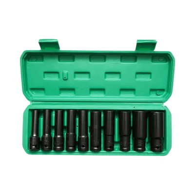 Trusa chei tubulare de impact lungi 8-24mm, patrat 1/2 inch Cr-V 10 piese Breckner Germany - imagine 2