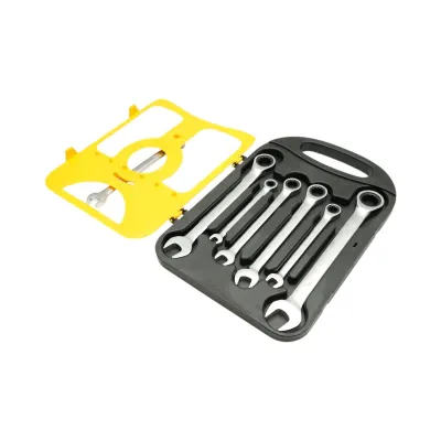 Trusa chei combinate fixe si inelare cu clichet 8-19mm 7 piese Cr-V Breckner Germany - imagine 3