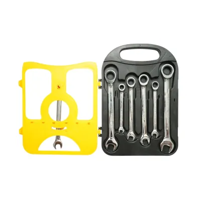 Trusa chei combinate fixe si inelare cu clichet 8-19mm 7 piese Cr-V Breckner Germany - imagine 2
