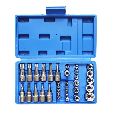 Trusa chei tubulare E-Torx, profil biti TX 34 piese Breckner Germany - imagine 3