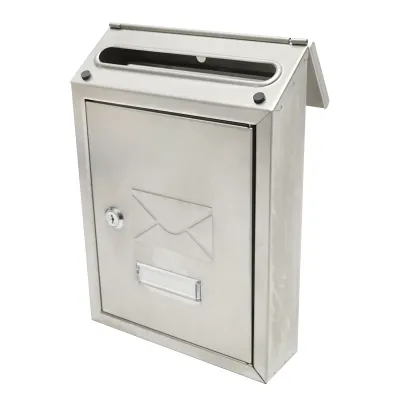 Cutie postala inox 320X230X90mm cu 2 chei si accesorii de prindere - imagine 2