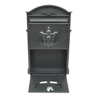 Cutie postala everest, negru antracit 410X260X90mm cu 2 chei si accesorii de prindere - imagine 6
