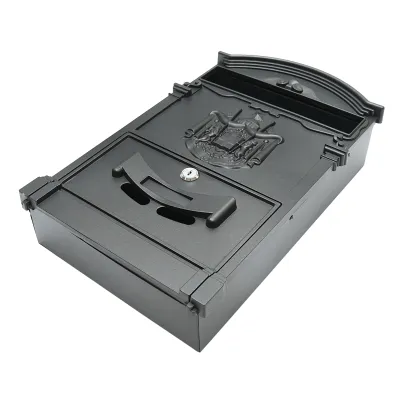 Cutie postala everest, negru antracit 410X260X90mm cu 2 chei si accesorii de prindere - imagine 4