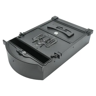 Cutie postala everest, negru antracit 410X260X90mm cu 2 chei si accesorii de prindere - imagine 3