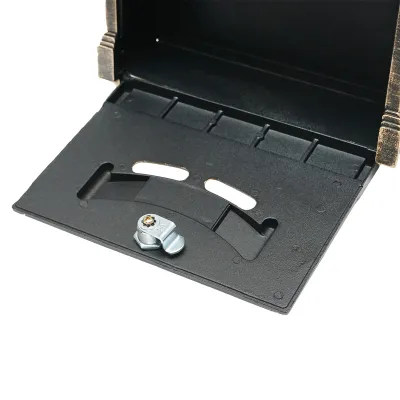 Cutie postala antic auriu 410X260X90mm cu 2 chei si accesorii de prindere - imagine 6
