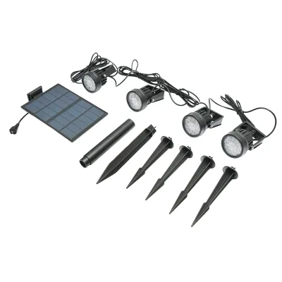 Set 4 lampi de gradina cu panou solar 2.5W/6V si baterie 3.7V/1.8Ah IP65 Breckner Germany - imagine 3