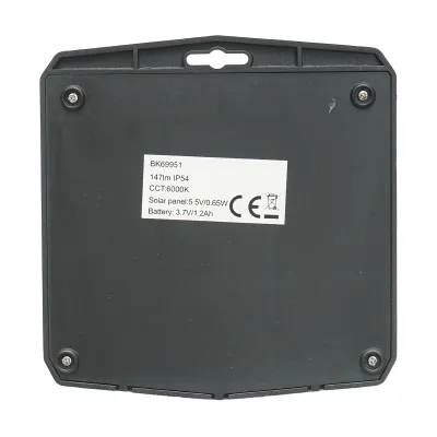 Lampa solara LED 147lm pentru perete, gard, scari cu panou solar 0.65W/5.5V, baterie 3.7V/1.2 Ah si senzor miscare IP54 Breckner Germany - imagine 5