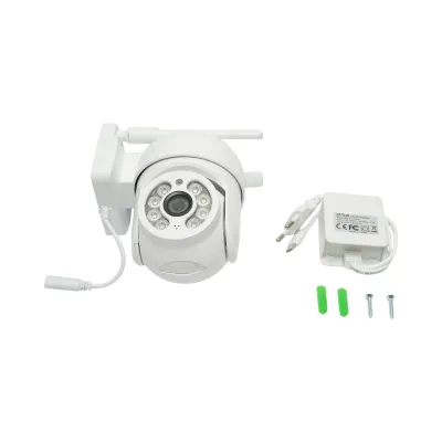 Camera de supraveghere smart WIFI 1080P exterior, lentila dubla, PTZ senzor miscare, rotativa 360 grade, 220V ICSee - imagine 2