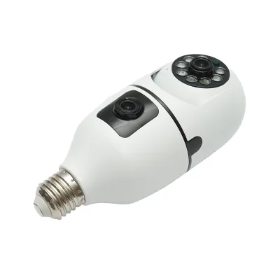 Camera de supraveghere smart 2MP tip bec E27, 2 obiective 1080P FHD, WIFI 2.4G cu senzor de miscare PTZ, night vision si aplicatie V380 Pro - imagine 5