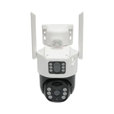 Camera supraveghere lentila duala 2x2MP, WIFI rotativa cu panou solar 7W, PTZ, 1080P, senzor miscare, night vision, aplicatie V380 Pro - imagine 3
