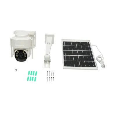 Camera supraveghere 3MP, WIFI rotativa cu panou solar 5W, PTZ, 1080P, senzor miscare, night vision, aplicatie V380 Pro - imagine 2