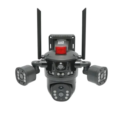 Camera supraveghere lentila duala Ai 4G, WIFI 2.4GHz cu panou solar 8W, rotativa 360 PTZ, detectie umana, infrarosu, alarma si aplicatie V380 Pro - imagine 3