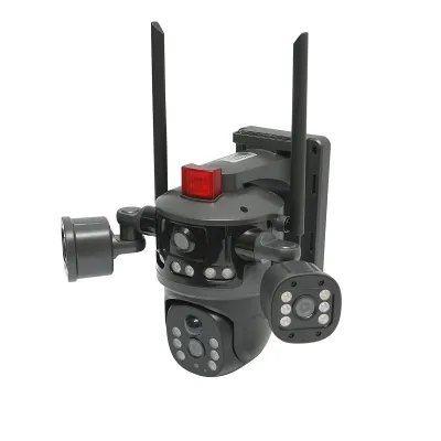 Camera supraveghere lentila duala Ai 4G, WIFI 2.4GHz cu panou solar 8W, rotativa 360 PTZ, detectie umana, infrarosu, alarma si aplicatie V380 Pro - imagine 5