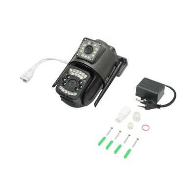 Camera de supraveghere lentila duala WIFI 2.4GHz, P2P 1080P, senzor miscare, detectie umana, night vision, PTZ rotativa 355 grade, aplicatie V380 Pro - imagine 2