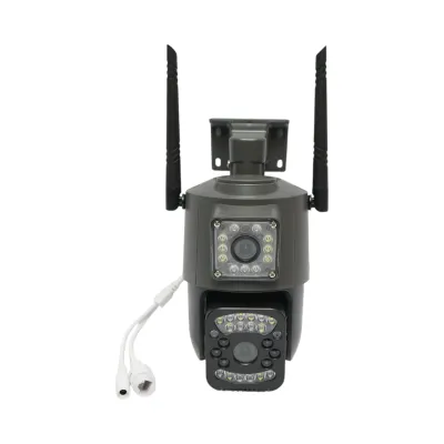 Camera de supraveghere lentila duala WIFI 2.4GHz, P2P 1080P, senzor miscare, detectie umana, night vision, PTZ rotativa 355 grade, aplicatie V380 Pro