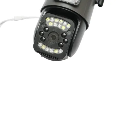 Camera de supraveghere lentila duala WIFI 2.4GHz, P2P 1080P, senzor miscare, detectie umana, night vision, PTZ rotativa 355 grade, aplicatie V380 Pro - imagine 4