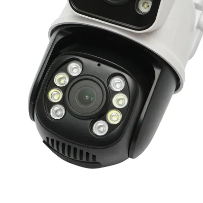 Camera de supraveghere smart P2P, WIFI, 6MP 1080P exterior, lentila dubla, PTZ senzor miscare, rotativa 360 grade, aplicatie ICSee - imagine 6