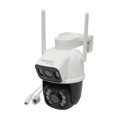 Camera de supraveghere smart P2P, WIFI, 6MP 1080P exterior, lentila dubla, PTZ senzor miscare, rotativa 360 grade, aplicatie ICSee - imagine 2