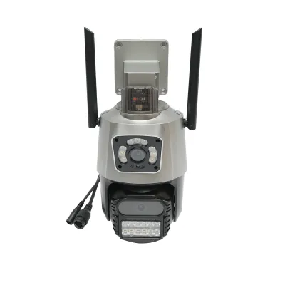 Camera de supraveghere lentila duala 6MP, P2P WIFI 2.4G 1080P, PTZ cu senzor de miscare, sirena, detectie umana si aplicatie iCSee