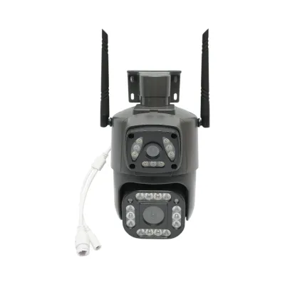 Camera de supraveghere lentila duala 4MP 1080P, P2P WIFI 2.4GHz, PTZ cu senzor de miscare, detectie umana si aplicatie V380 Pro