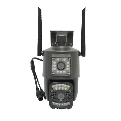 Camera de supraveghere lentila duala 4G, P2P 1080P, PTZ cu senzor de miscare, detectie umana si aplicatie V380 Pro