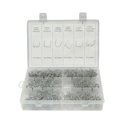 Trusa capse pentru pistol lipit plastic 1200 piese
