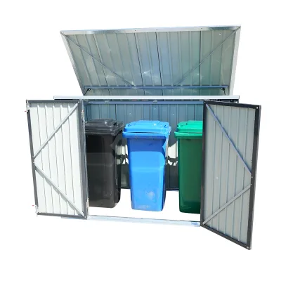 Magazie metalica pentru pubele gunoi 176x105x130cm - imagine 4