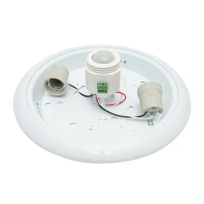 Plafoniera LED 2x40W, E27, 220V, 360 grade cu senzor miscare crepuscular 300x105mm Breckner Germany - imagine 3