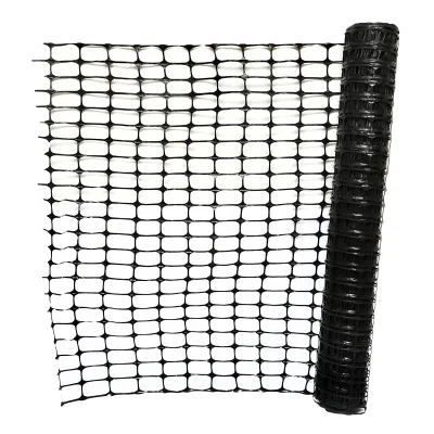 Plasa gard delimitare lucrari 1mx50m cu ochi 70x40mm, 110g/m negru - imagine 2
