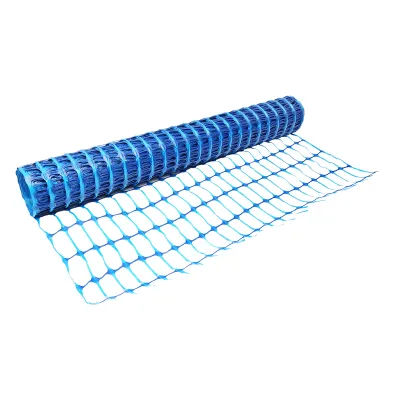 Plasa gard delimitare lucrari 1mx50m cu ochi 70x40mm, 110g/m albastru - imagine 4