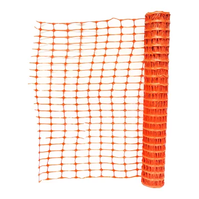 Plasa gard delimitare lucrari 1mx50m cu ochi 70x40mm, 110g/m portocaliu - imagine 2