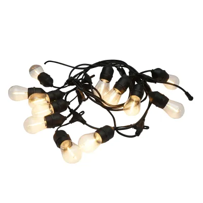 Sistem iluminat LED exterior 12 socluri E27, cablu 6m, 220V IP44 Breckner Germany - imagine 2