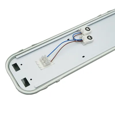Corp iluminat LED tub fluorescent 2x58W, 220V, 1560x130x90mm IP65 Breckner Germany - imagine 8