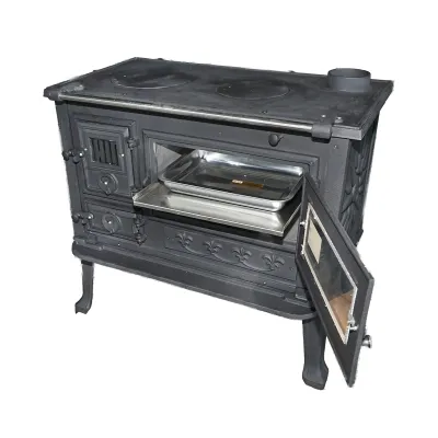 Soba pe lemne cu plita si cuptor din fonta 830x520x800mm - imagine 6