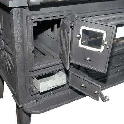 Soba pe lemne cu plita si cuptor din fonta 830x520x800mm - imagine 5