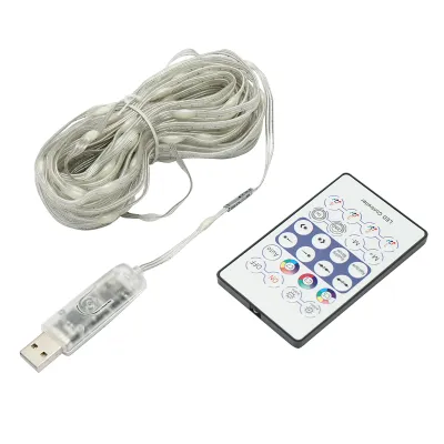 Banda LED smart 2W/m 5V cu telecomanda, control muzical, bluetooth, aplicatie USB, 15m RGB+IC IP68 Breckner Germany - imagine 2