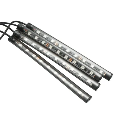 Banda LED lumini ambientale auto 12V, 9W cu telecomanda, control muzical 4x26cm RGB Breckner Germany - imagine 6