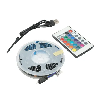 Banda LED cu telecomanda 5V, 2m, control vocal RGB IP20 Breckner Germany - imagine 2