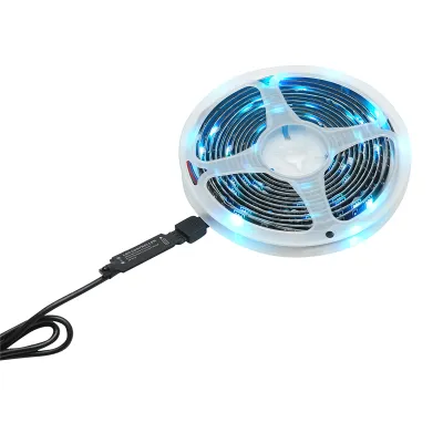 Banda LED cu telecomanda 5V, 3m, control vocal RGB Breckner Germany - imagine 3