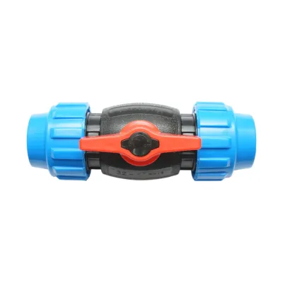 Robinet mufa cu bila compresiune PEHD 32x32mm PN16 pentru sisteme de irigatii - imagine 3