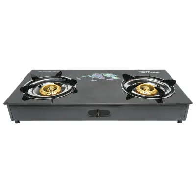 Aragaz, plita cu 2 arzatoare din fonta 2.5kW, sticla securizata 700x380x94mm Breckner Germany - imagine 4