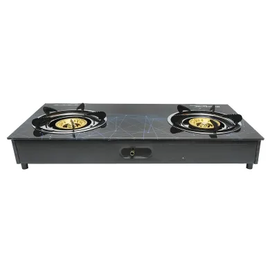 Aragaz, plita cu 2 arzatoare din fonta 3KW, sticla securizata 700x380x94mm Breckner Germany - imagine 4