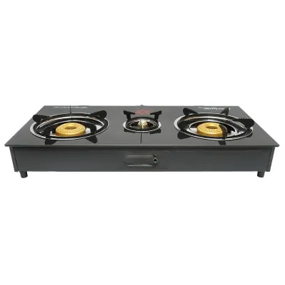 Aragaz, plita cu 3 arzatoare metalice 2.5KW, sticla securizata 700x380x94mm Breckner Germany - imagine 4