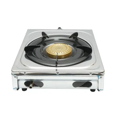 Aragaz, plita din inox cu un arzator metalic 2.5KW, aprindere automata 380x285x94mm Breckner Germany - imagine 3