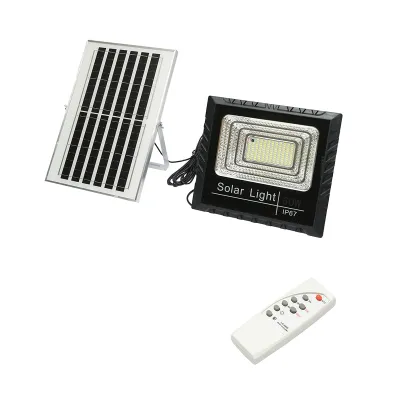 Proiector LED 60W cu panou solar 10W, baterie Li-ion 1200mAh si telecomanda IP67 Breckner Germany