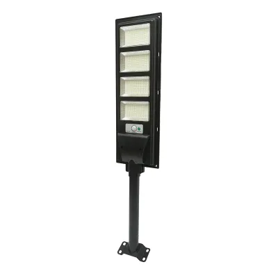Lampa solara LED iluminat stradal 200W 6500K cu panou solar 12W, baterie 12000mAh, telecomanda, prindere pe stalp IP65 Breckner Germany